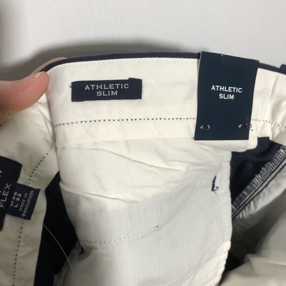 J.Crew Pants Mens 36 32 Blue Navy Athletic Slim Fit Flex Chino New Preppy - Picture 13 of 14